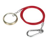Sealey Breakaway Cable With Heavy Duty Split Ring & Securing Clip 1M X 2mm Tb46