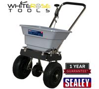 Sealey Broadcast Salt Spreader 37kg Walk Behind Stainless Steel Farming