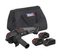 Sealey Angle Grinder Kit CP20VAGXKIT – 20V Brushless 115mm, 2 Batteries (2Ah & 4Ah)