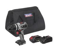 Sealey Cordless Brushless Combi Drill CP20VDDX 20V - 1x 2Ah Li-ion Battery, Charger, Bag