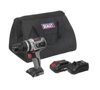 Sealey Cordless Brushless Combi Drill CP20VDDX 20V - 1x 2Ah Li-ion Battery, Charger, Bag