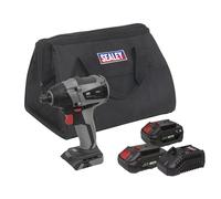 Sealey Brushless Impact Driver Kit 1/4"Hex 20V SV20 Series - 2 Batteries CP20VID