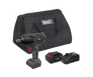 Sealey Brushless Impact Wrench Kit 1/2"sq Drive 20V 4Ah Sv20 Series Cp20Vpiwkit1