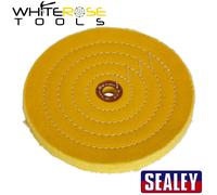 Sealey Buffing Wheel Ø200 x 16mm Ø16mm Bore Coarse Cotton Grinders