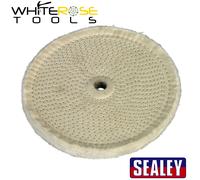 Sealey Buffing Wheel Ø200 x 16mm Ø16mm Bore Fine Cotton Grinders