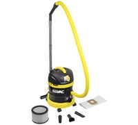 Sealey BuilderVac® Wet & Dry Vacuum Cleaner, M Class Filtration, Stainless Steel Drum, 15L, 110V, 1000W - PC150BV110V, Black/Yellow