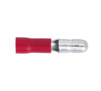 Sealey Bullet Terminal 4mm Male Electrical Red 22-18 Awg Connector 100Pk Rt11