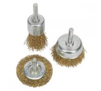 Sealey BWBS03 3 Piece Crimped Wire Brush Set