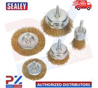 Sealey BWBS05 Brassed Wire Power Tool Brush/Brushing/Cleaning Set-5pc