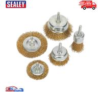 Sealey BWBS05 Brassed Wire Power Tool Brush/Brushing/Cleaning Set-5pc