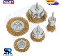Sealey BWBS05 Brassed Wire Power Tool Brush/Brushing/Cleaning Set-5pc