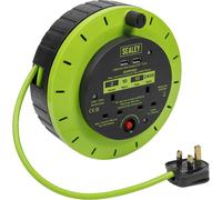 Sealey Cable Extension Reel Cassette 2 x 240v and 2 x USB 10m
