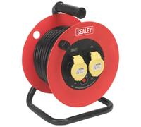 Sealey 25m Heavy-Duty Cable Reel with Thermal Trip 2 x 110V