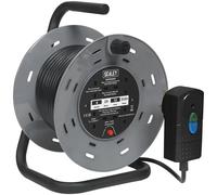Sealey BCR25RCD Cable Reel 25mtr with RCD Plug 2 x 230V