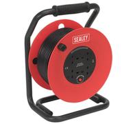 Sealey Heavy-Duty Cable Reel CR50/1.5 - 50m 4 x 230V 1.5mm with Thermal Trip
