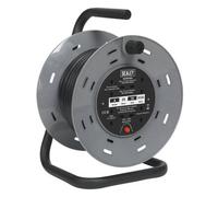 Sealey Cable Reel Extension 25 Metres 4 X 230V Sockets Heavy Duty Bcr2525