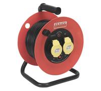 Sealey Twin Socket Heavy Duty Extension Reel 110v 25m