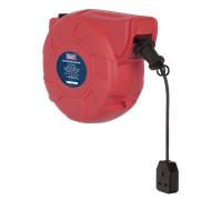 Sealey CRM151 15m Retracting Cable Reel 230V Workshop Power