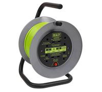 Sealey 4 Socket Cable Extension Reel 240v 15m