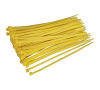 Sealey Cable Ties Yellow Pack of 100 200mm 4.8mm