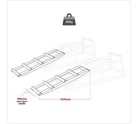 Sealey Car Ramp Extensions CAR2001 – 400kg Each / 800kg per Pair, Blue