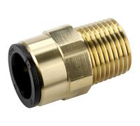 Straight Adaptor 15mm x 1/2"BSPT Brass (John Guest Speedfit® - MM011504N) | CAS1