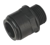Sealey CAS15SA Straight Adaptor 15Mm 1/2inBsp Pack Of 2 (John Guest Speedfit® - Pm011514E)