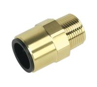 Sealey Straight Adapter 22MM x 3/4" BSPT Brass (John Guest Speedfit - MM012206N)