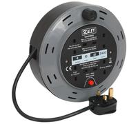 Sealey BCR10B Cassette Type Cable Reel 10M 4 X 230V 1.00Mm² Thermal Trip