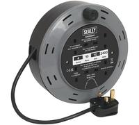 Sealey Cassette Type Cable Reel 10mtr 4 x 230V 1.00mm² Thermal Trip