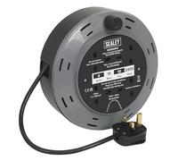 Sealey Cassette Type Cable Reel with Thermal Trip, 10m, 4 x 230V, 2400W - BCR10B
