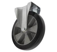 Sealey Heavy Duty Rubber Fixed Plate Castor Wheel 152mm