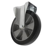 Sealey SCW5152FPEM Heavy-Duty Rubber Castor Wheel Fixed Plate Ø152Mm - Trade