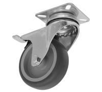 Sealey Castor Wheel 75mm Plate Swivel With Total Lock 60Kg Load Scw275Splem