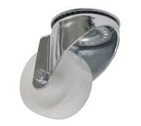 Sealey Castor Wheel 80mm Bolt Hole Swivel 125Kg Load Capacity Polyamide Scw480Sb