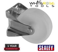 Sealey Castor Wheel Heavy-Duty Nylon Fixed Plate Ø125mm - Trade