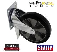 Sealey SCW5152SPLEM Heavy-Duty Rubber Castor Wheel Swivel -TL Ø152mm