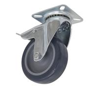 Sealey SCW275SPL Castor Wheel Swivel Plate With Total Lock Ø75Mm