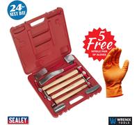Sealey CB58 Panel Beating Set 9pc with 5 Free Pair of Nitrile Gloves