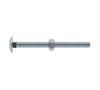 Sealey CBN675 Zinc Plated Coach Bolt & Nut M6 x 75mm, DIN 603 - Pack of 100
