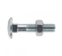 Sealey CBN840 Coach Bolt & Nut Din 603 - M8 X 40Mm Zinc Pack Of 50