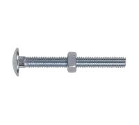 Sealey CBN875 Zinc Plated Coach Bolt & Nut M8 x 75mm, DIN 603 - Pack of 50