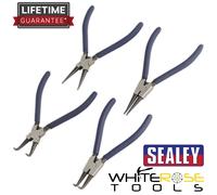 Sealey Circlip Pliers Set 4pc Cutter Cutting Hand Tool Kit Non-Slip Grip