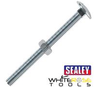 Sealey Coach Bolt & Nut DIN 603 - M6 x 75mm Zinc Pack of 100