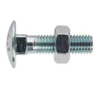 Sealey Coach Bolt & Nut M10 x 40mm Zinc DIN 603 Pack of 50
