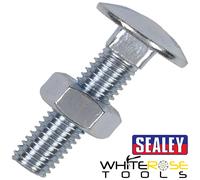 Sealey Coach Bolt & Nut M10 x 40mm Zinc Pack of 50