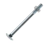 Sealey Coach Bolt & Nut M6 x 75mm Zinc DIN 603 Pack of 100