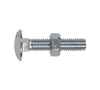 Sealey CBN840 Coach Bolt & Nut M8 x 40mm Zinc DIN 603 Pack of 50