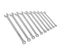 Sealey Combi Spanner Set 10 Pcs Extra-Long Metric Chrome Vanadium Steel AK6310