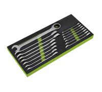 Sealey 15pc Combination Ratchet Spanner Set S01247